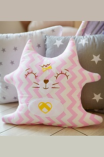 Домик Вигвам,(160х120х120) цвет розовый зигзаг+подушка кошка