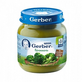 Gerber брокколи (1 ступень) 130 гр