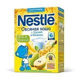 Nestle каша молочная овсяная с грушей и бананом (с 6 мес) 250 гр