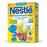 Nestle каша молочная мультизлаковая с яблоком черникой и малиной (с 6 мес) 250 гр