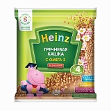 Heinz каша безмолочная гречневая с омега-3 (с 4 мес) 200 гр