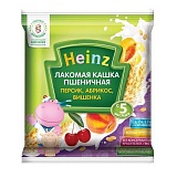 Heinz лакомая кашка молочная пшеничная с абрикосом персиком и вишней (с 5 мес) 200 гр