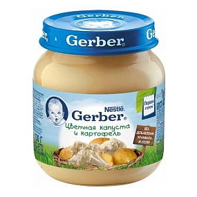 Gerber цветная капуста и картофель (1 ступень) 130 гр