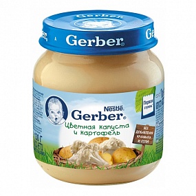 Gerber цветная капуста и картофель (1 ступень) 130 гр