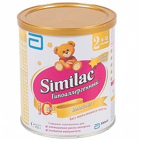 Similac гипоаллергенный 2 сухая молочная смесь 400 гр