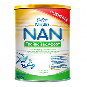 Nestle nan тройной комфорт №1 сухая молочная смесь 400 гр