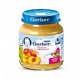 Gerber персик с творогом (с 6 мес) 125 гр