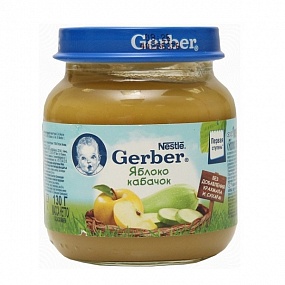 Gerber яблоко и кабачок (1 ступень) 130 гр