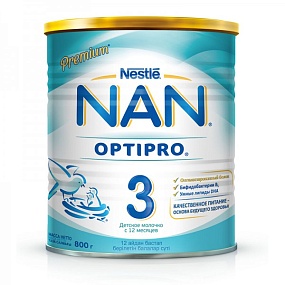 Nestle nan Premium Optipro №3 сухой молочный напиток 800 гр