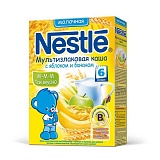 Nestle каша молочная мультизлаковая с яблоком и бананом (с 6 мес) 250 гр