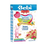 Bebi Premium каша молочная злаки с малиной и вишней (с 6 мес) 200 гр
