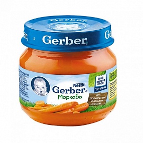 Gerber морковь (1 ступень) 80 гр