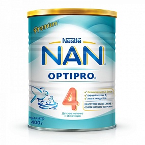 Nestle nan Premium Optipro №4 сухой молочный напиток 400 гр
