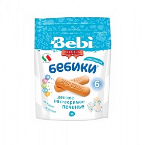 Bebi Premium бебики печенье классическое (с 6 мес) 125 гр