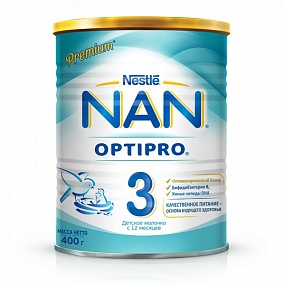 Nestle nan Premium Optipro №3 сухой молочный напиток 400 гр